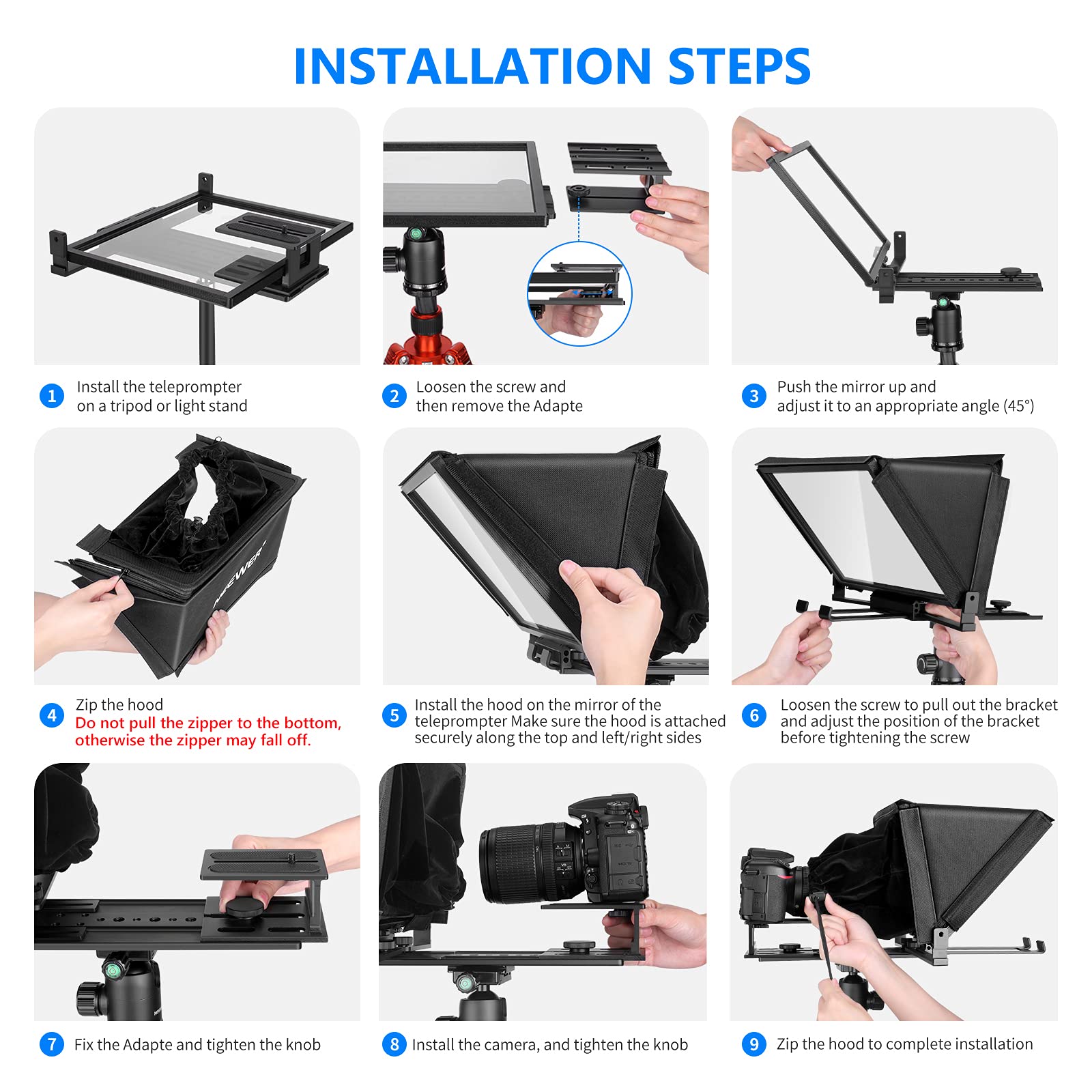 NEEWER X12 14インチ テレプロンプター Amazon.com : NEEWER X12 14 inch Aluminum Alloy Teleprompter